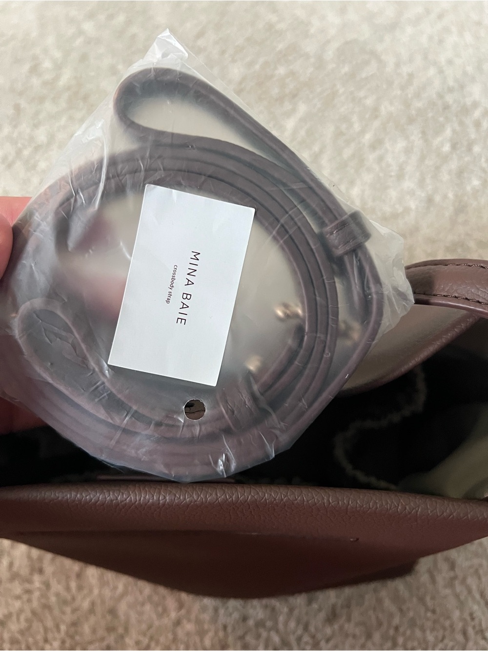 Mina baie Harlow mini bag in coco - Picture 6 of 7